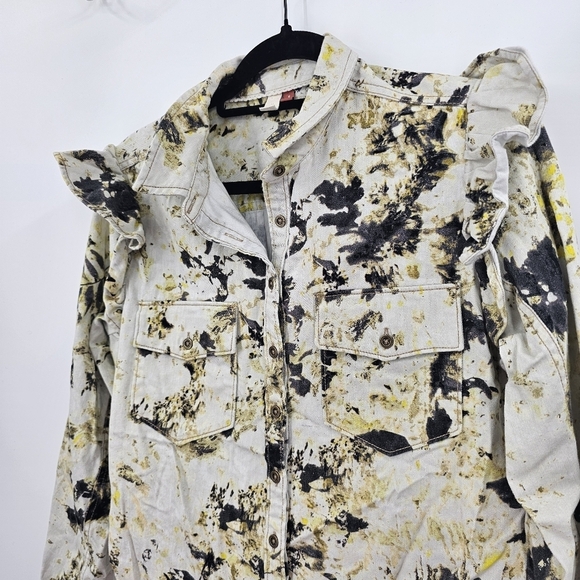 Anthropologie Pilcro Floral Button Down Long Sleeve Top Size M - Picture 4 of 6